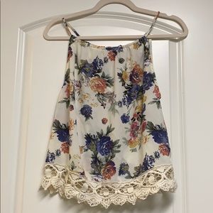 Floral halter top